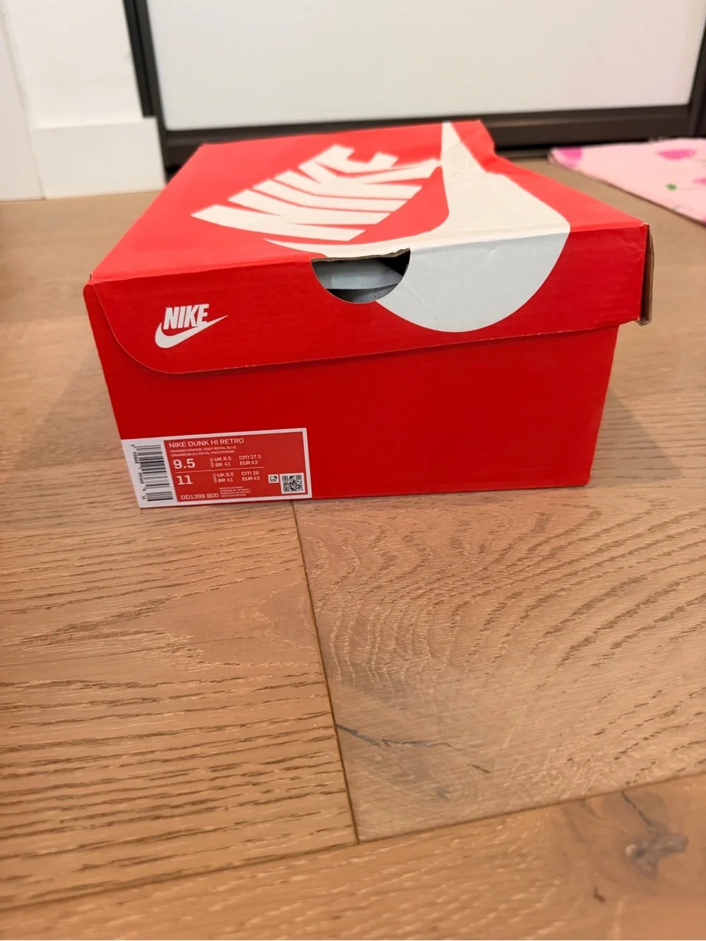 Nike High-Top Sneakers in Orange & Blue